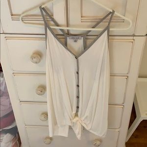 button down tank top